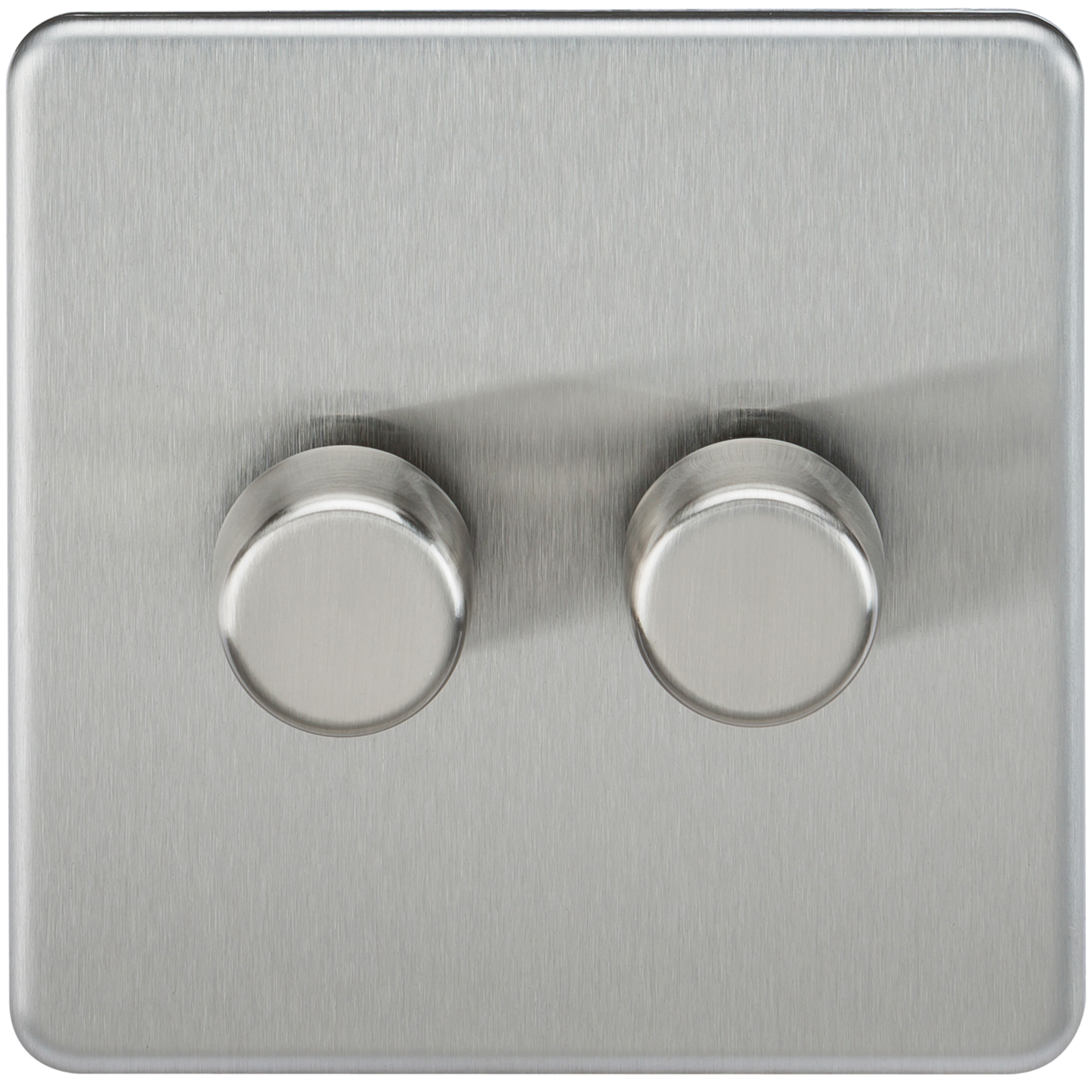 Knightsbridge SF2182BC 2 Gang 2 Way 150W LED Dimmer Brushed Chrome