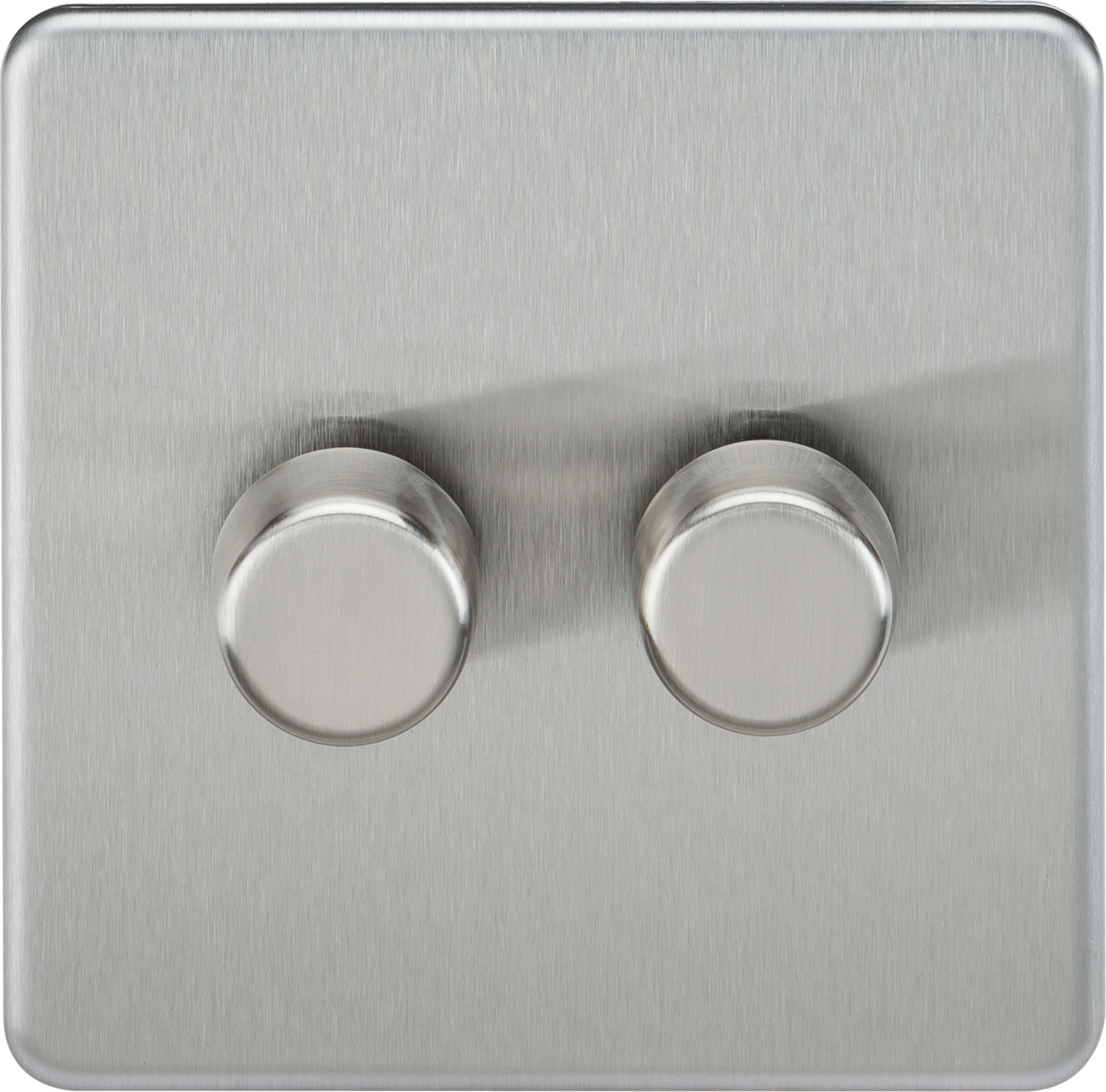 Knightsbridge SF2192BC 2 Gang 2 Way 150W LED Dimmer Brushed Chrome