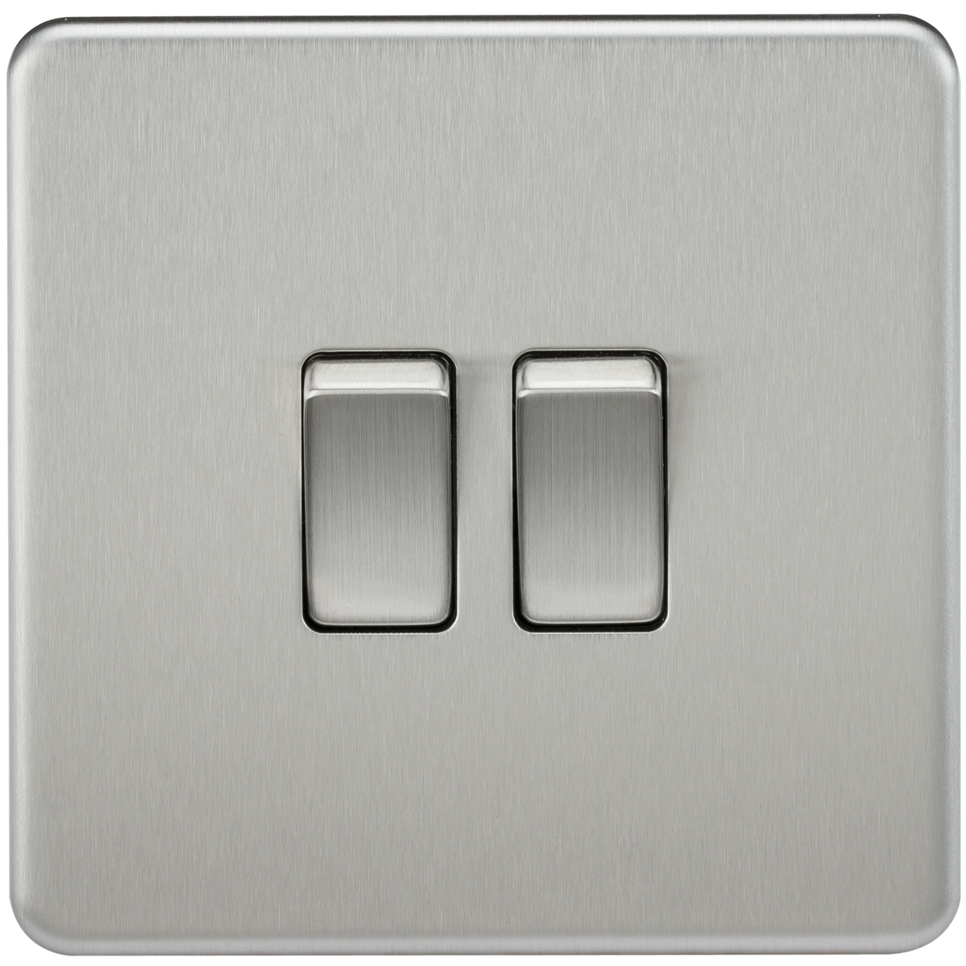 Knightsbridge SF3000BC 2 Gang 2 Way Switch Brushed Chrome