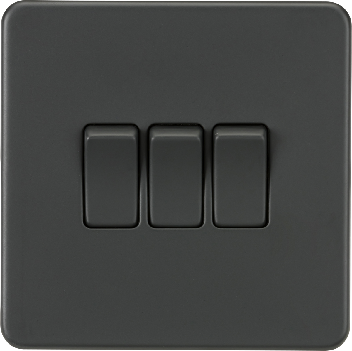 Knightsbridge SF4000AT 3 Gang 2 Way Switch Anthracite