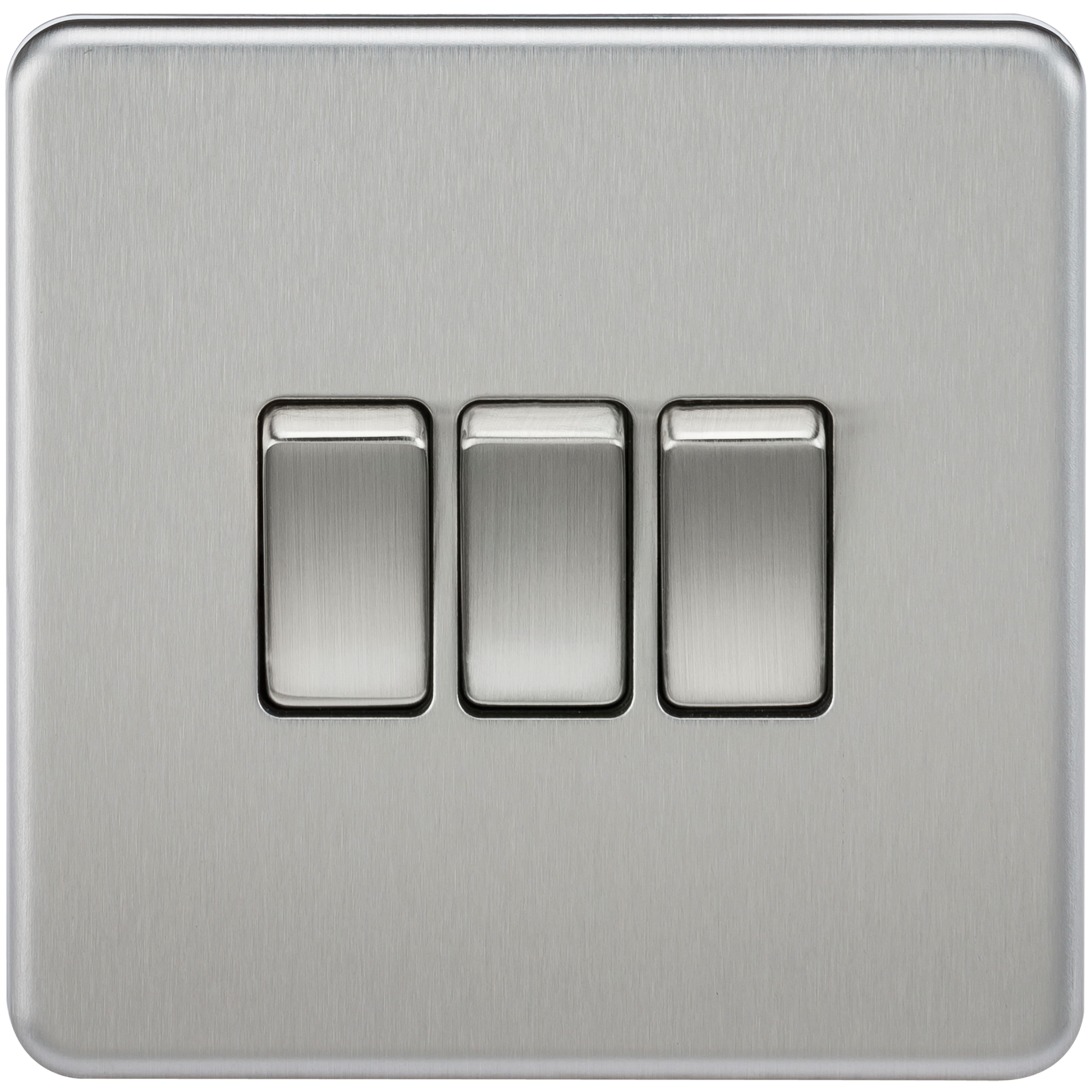 Knightsbridge SF4000BC 3 Gang 2 Way Switch Brushed Chrome