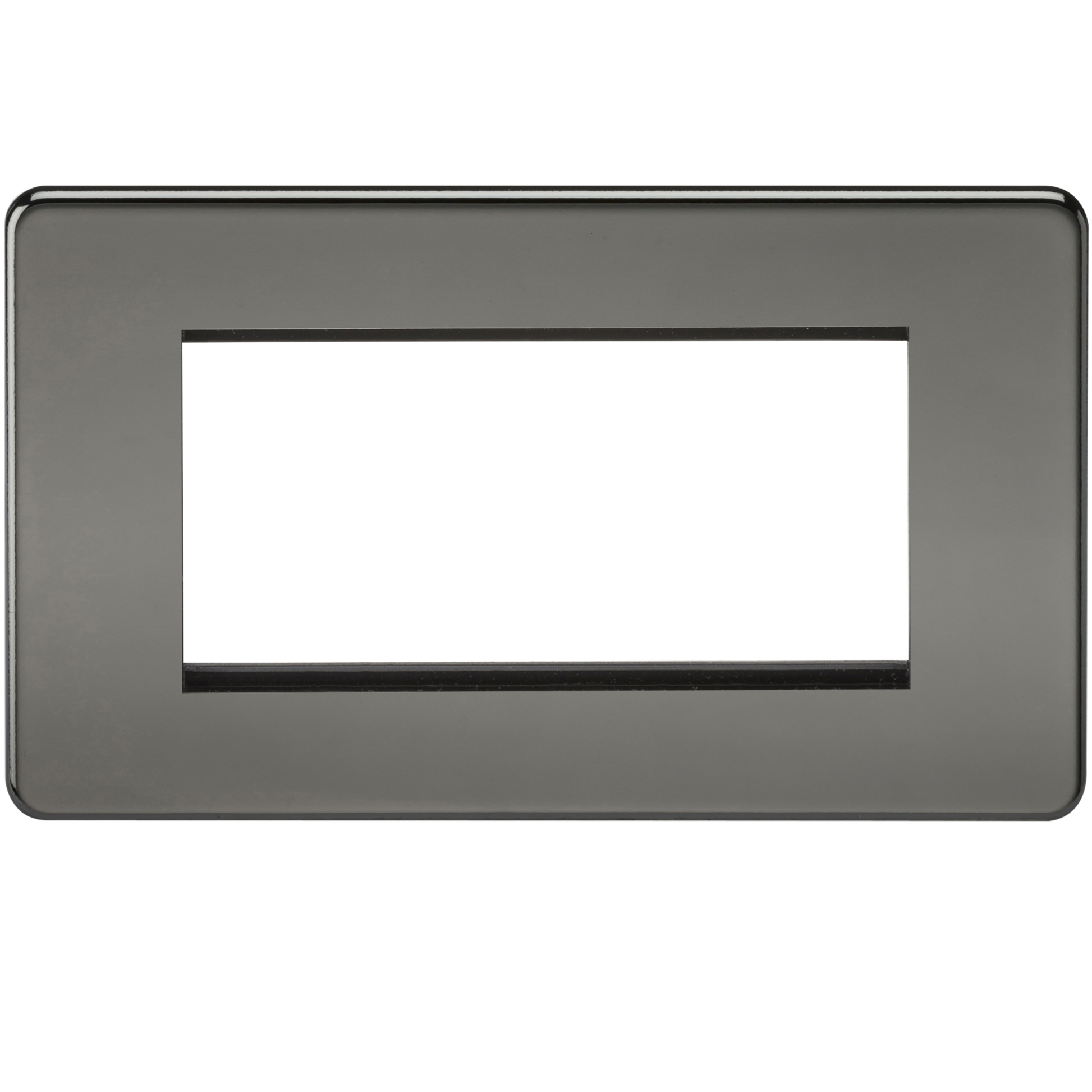 Knightsbridge SF4GBN 2 Gang 4 Module Euromodule Faceplate Black Nickel