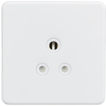 Knightsbridge SF5AMW 1 Gang 5A Unswitched Socket Matt White