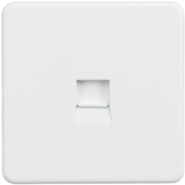 Knightsbridge SF7300MW 1 Gang Master Telephone Socket Matt White