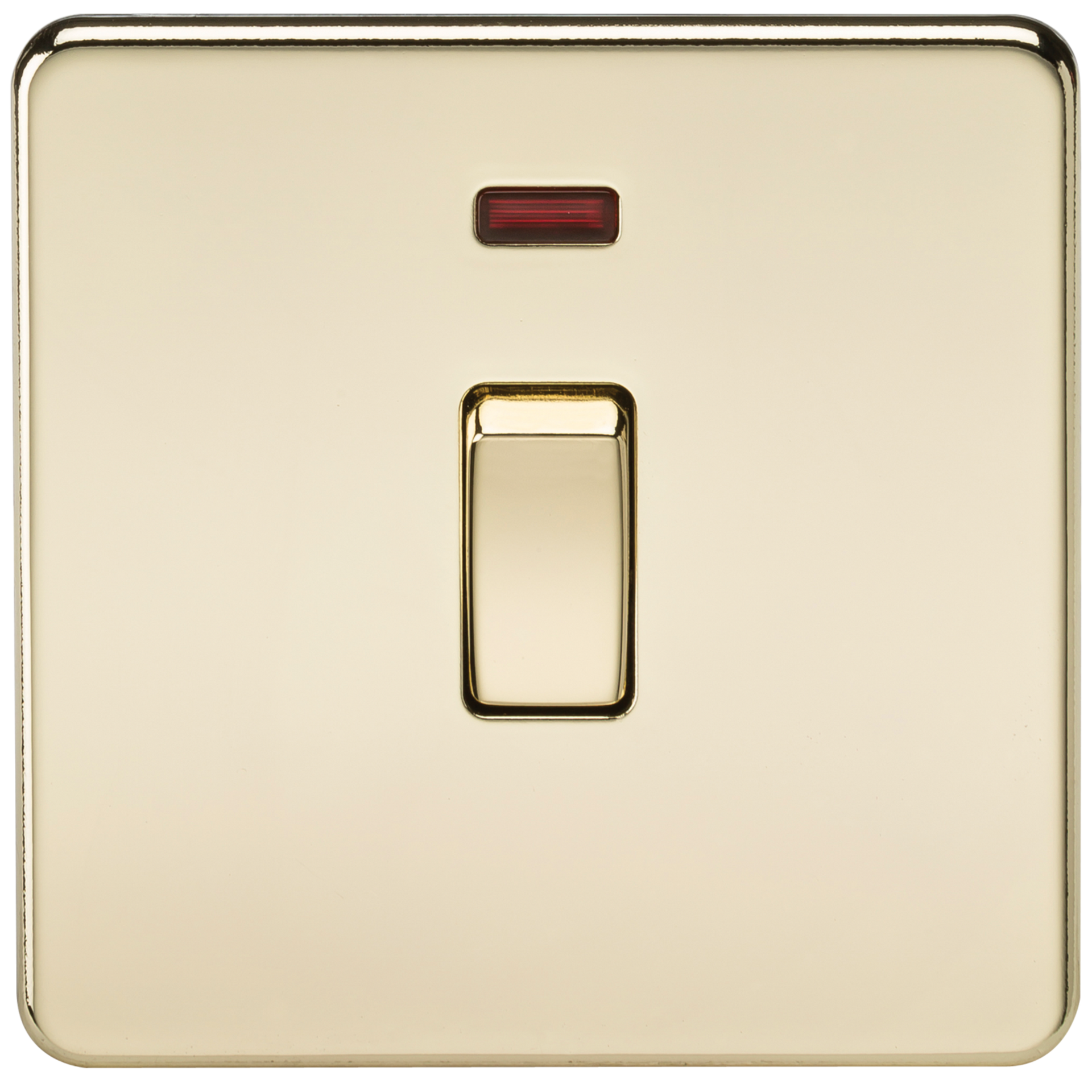 Knightsbridge SF8341NPB 1 Gang 20A DP Switch with Neon Polished Brass