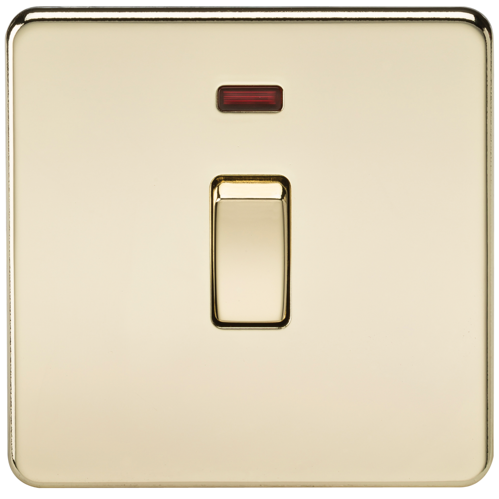 Knightsbridge SF8341NPB 1 Gang 20A DP Switch with Neon Polished Brass