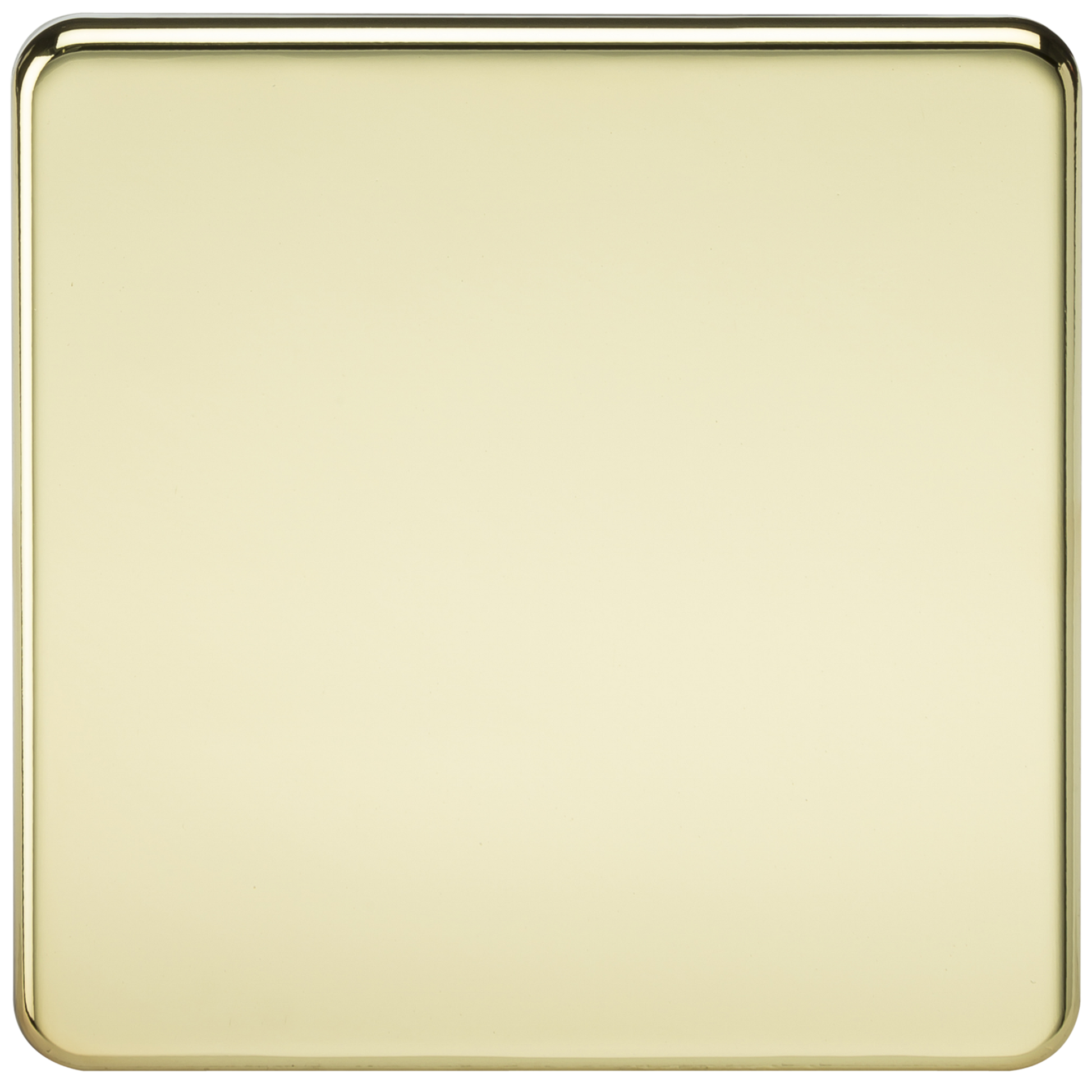 Knightsbridge SF8350PB 1 Gang Blank Plate Polished Brass