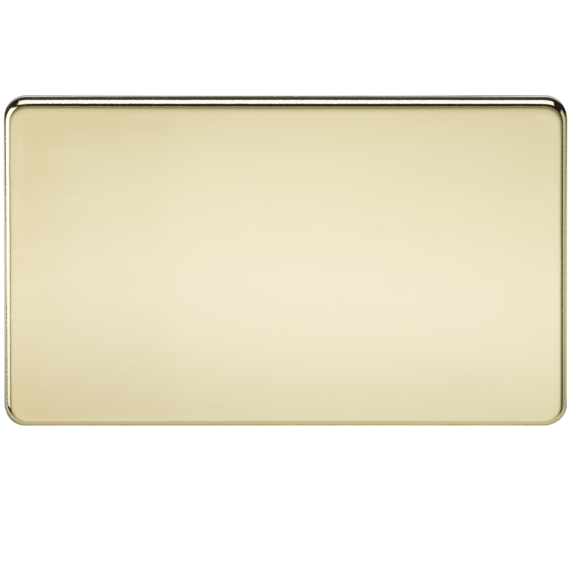 Knightsbridge SF8360PB 2 Gang Blank Plate Polished Brass