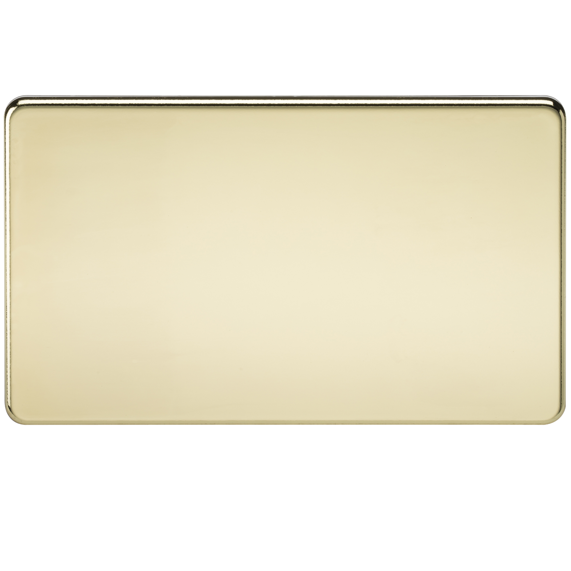 Knightsbridge SF8360PB 2 Gang Blank Plate Polished Brass