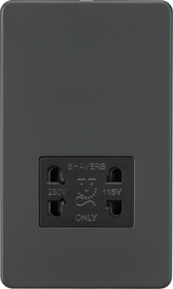 Knightsbridge SF8900AT Dual Voltage 115/230V 20VA Shaver Socket Anthracite