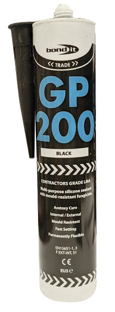 Deligo SLMBL Black Silicone Sealant 310ml