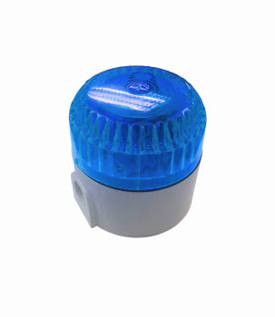 Switchtec SO-B-D-M SCL Stridor 110-240V Blue Xenon Beacon with White Deep Base IP65