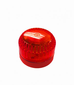 Switchtec SO-R-S-10C SCL Stridor 10-60V DC Red Xenon Beacon with Red Shallow Base IP54