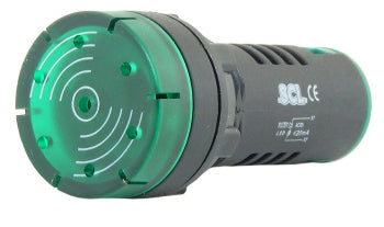 Switchtec SP-22G-110V SCL 22mm Green LED Indicator with Piezo Alarm 110V AC