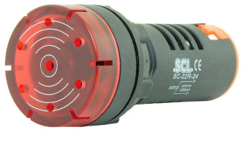 Switchtec SP-22R-110V SCL 22mm Red LED Indicator with Piezo Alarm 110V AC