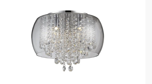 Forum SP-25211-CHR Nore 5 x G9 Chrome & Glass Encased Ceiling Light IP44