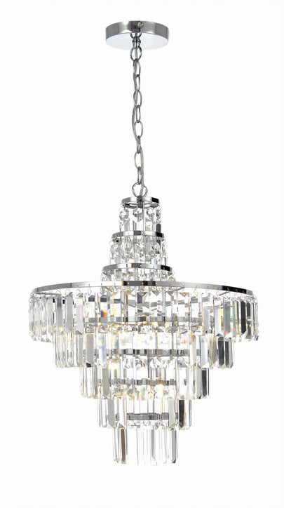 Forum SPA-24677-CHR Belle 4 x G9 Chrome Crystal Chandelier IP44