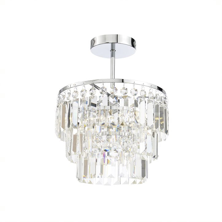 Forum SPA-24678-CHR Belle 3 x G9 Chrome Crystal Ceiling Light IP44