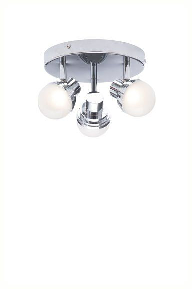 Forum SPA-31733-CHR Milan 3 x 5W LED Chrome & Opal Spotlight 3000K IP44