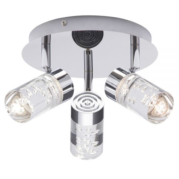 Forum SPA-31735-CHR Felix 3 x 5W LED Chrome Bubble Spotlight 4000K IP44