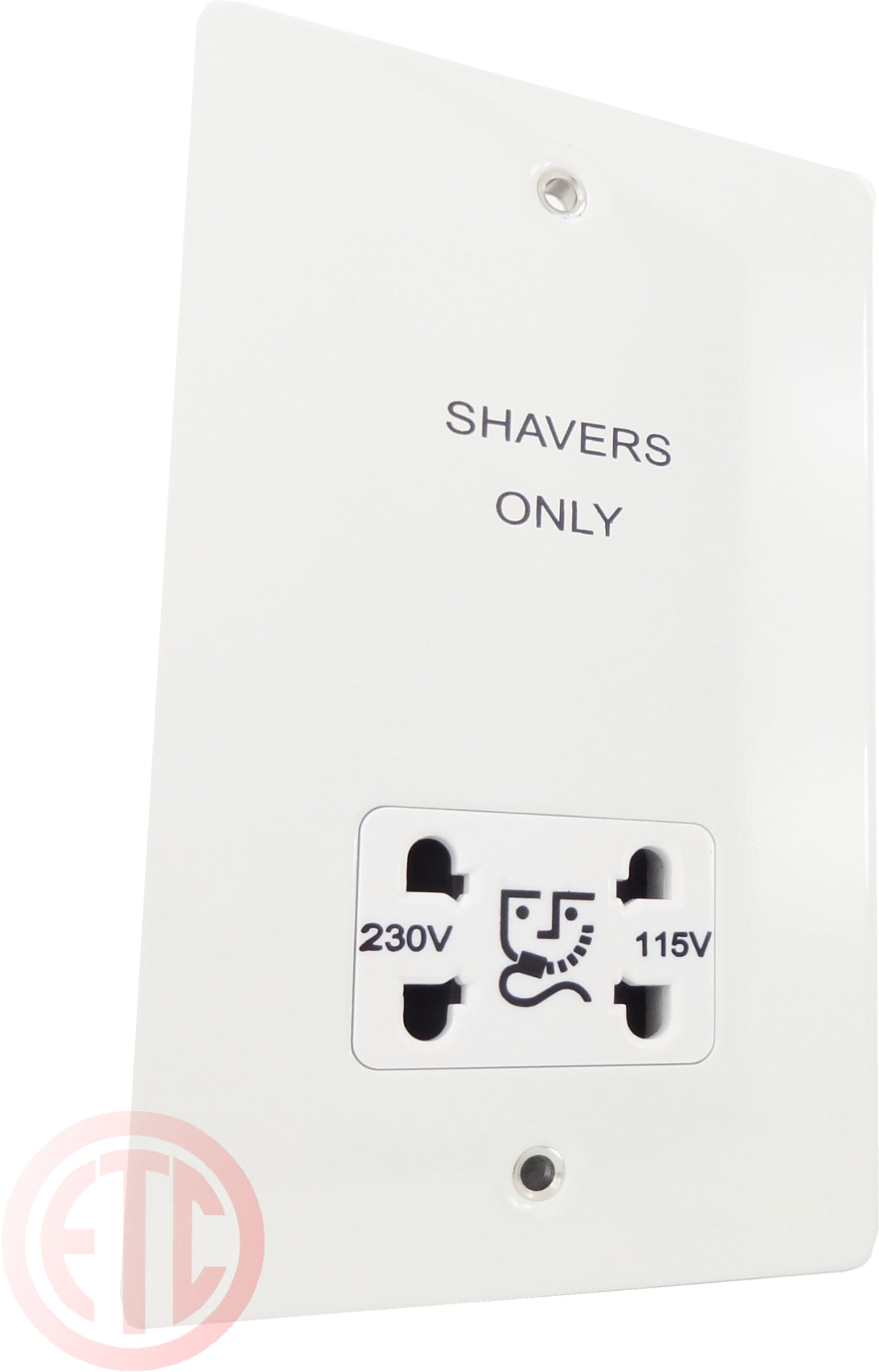 Schneider GU7290WPW 115/230V Shaver Socket White Metal