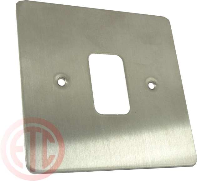 Schneider GUG01GSS 1 Gang Grid Faceplate with Mounting Frame Stainless Steel