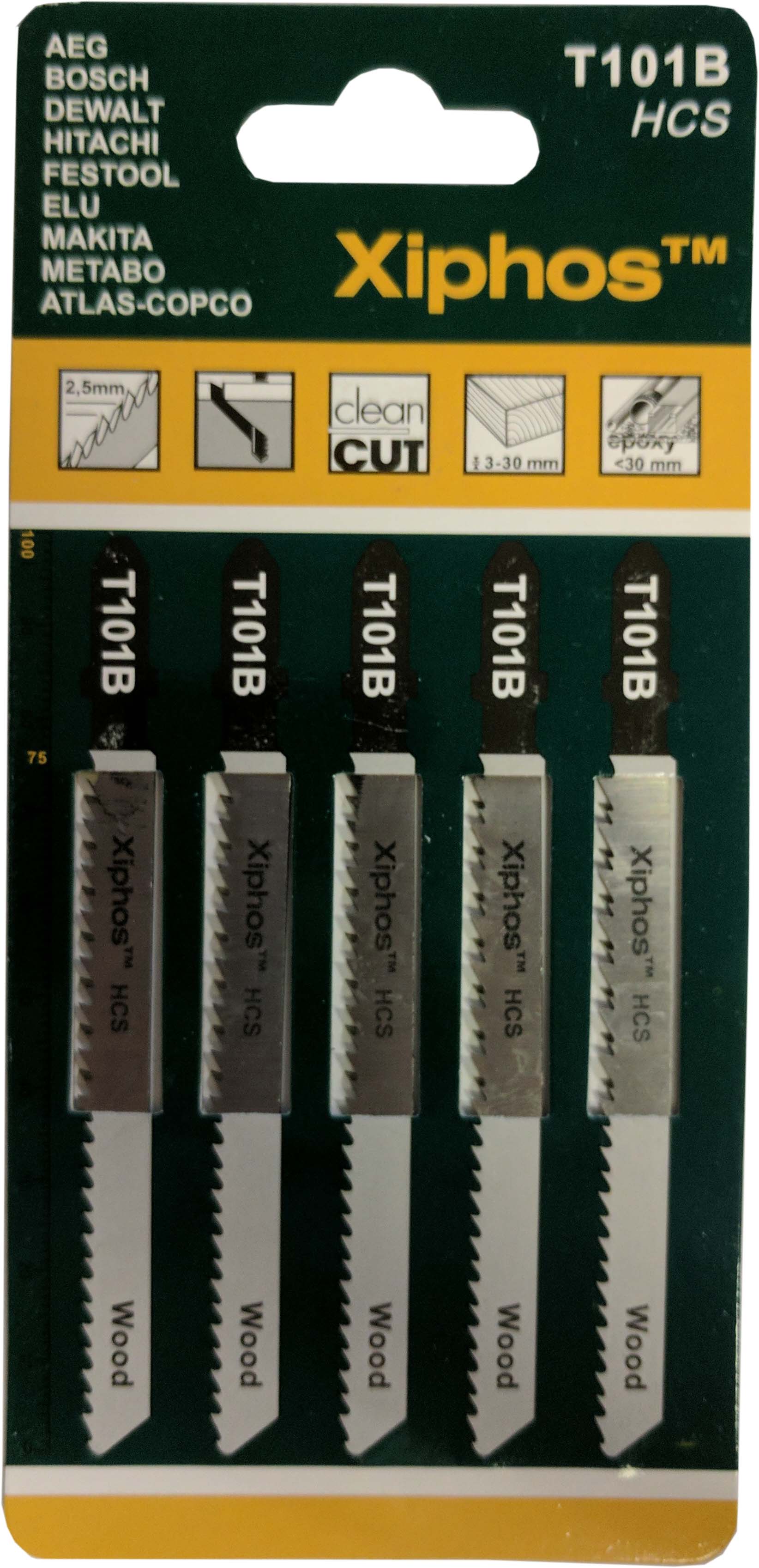 Deligo T101B Soft and Hard Wood Jigsaw Blades