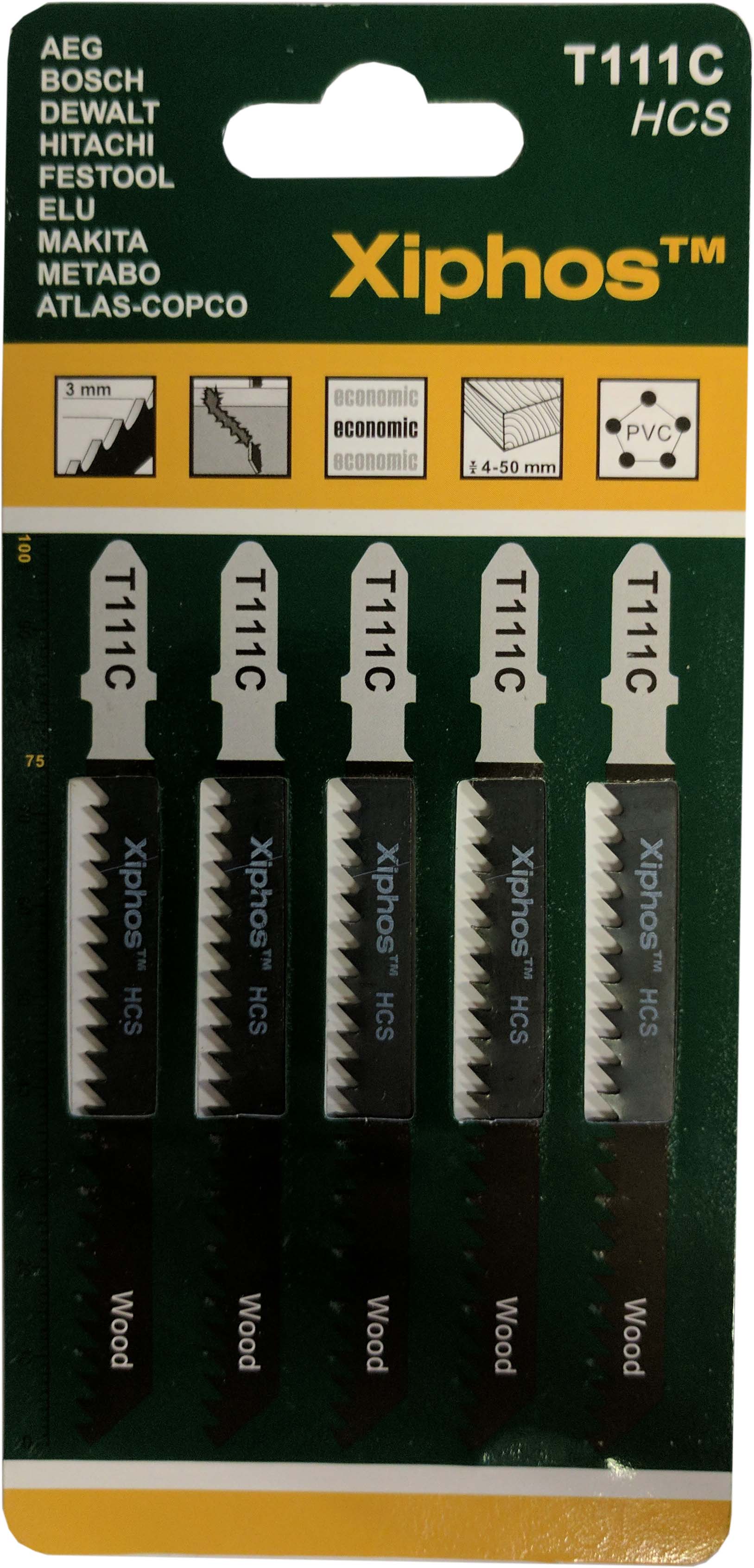 Deligo T111C Soft and Hard Wood Jigsaw Blades