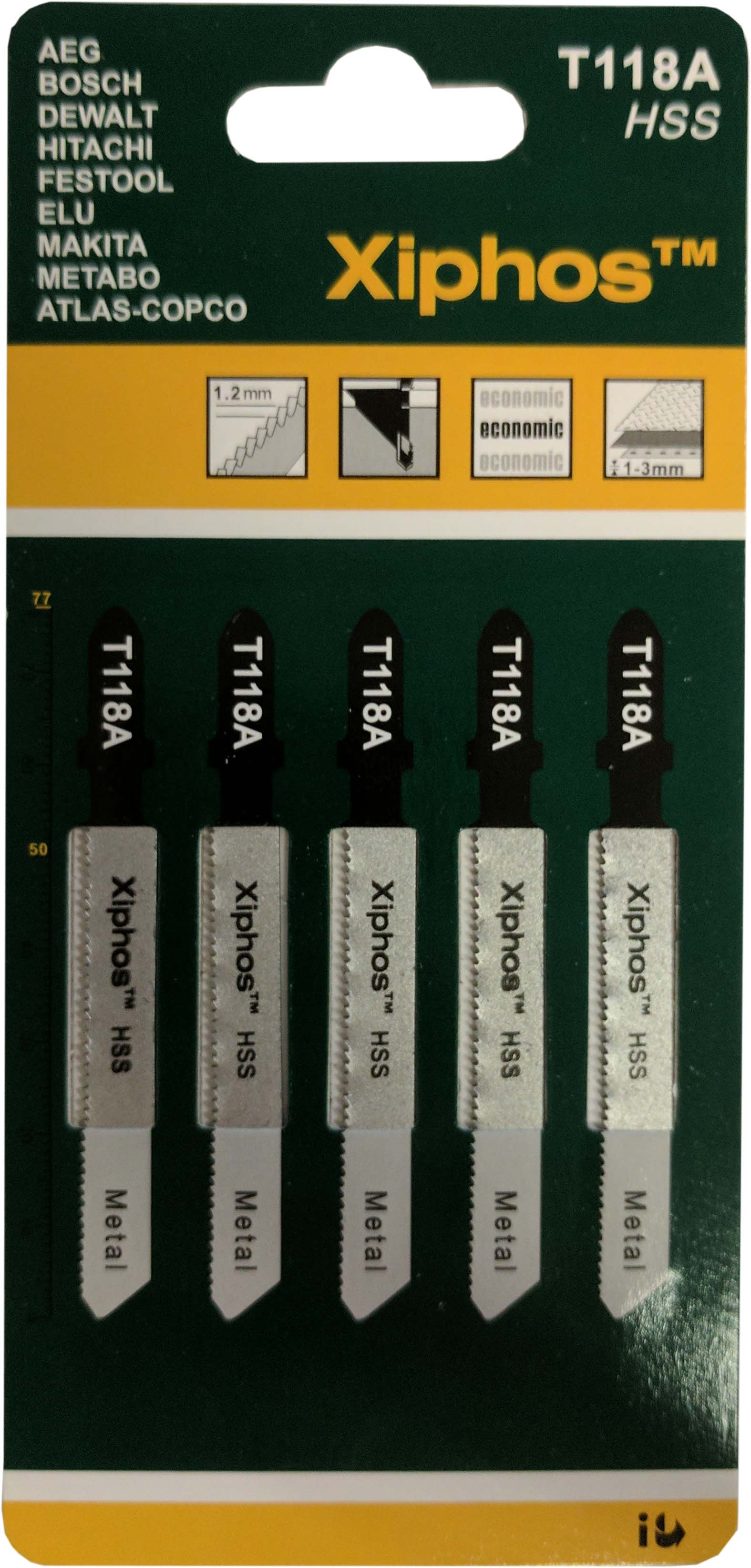 Deligo T118A Steel and Aluminium Jigsaw Blades