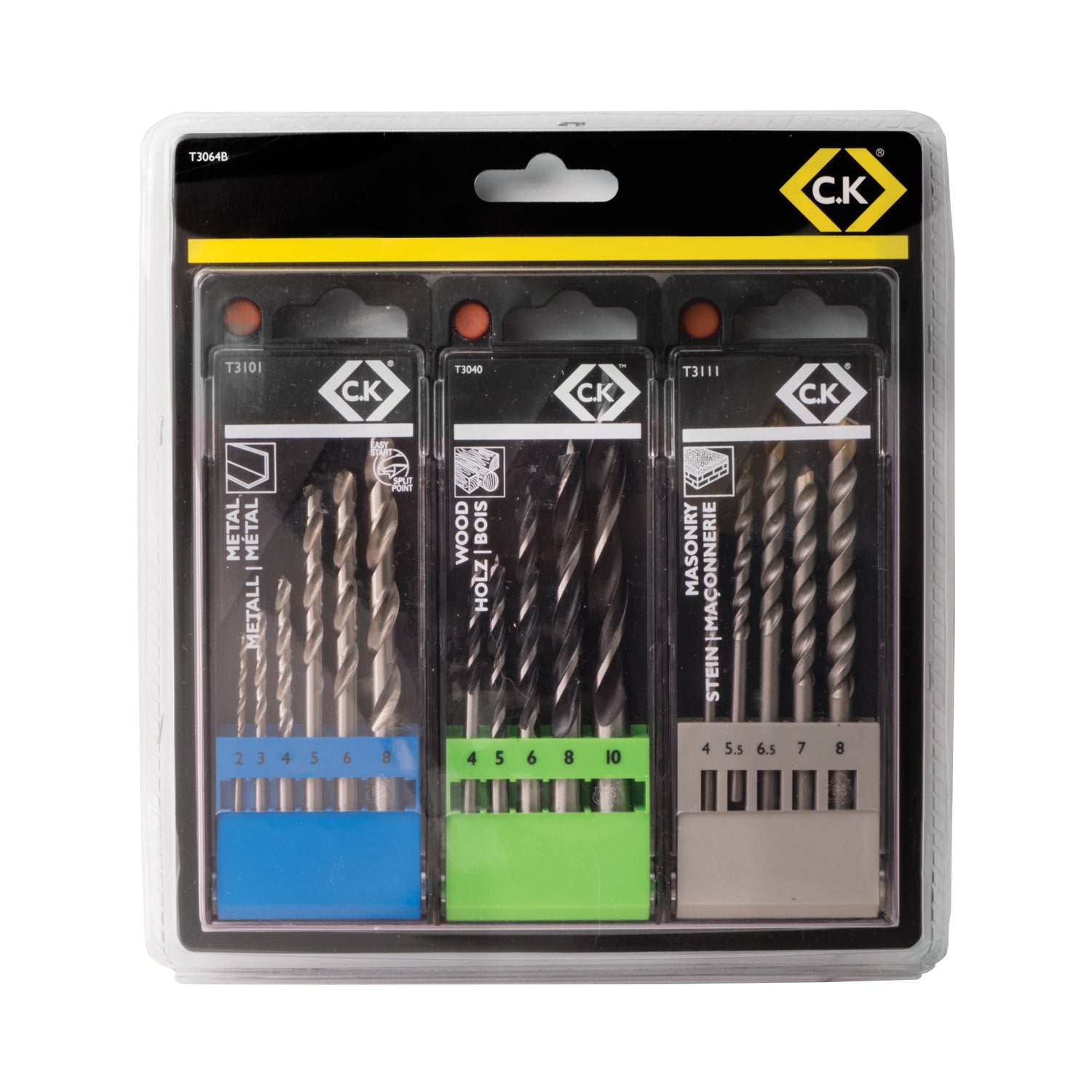 CK T3064B 16pc Combination Drill Bit Set