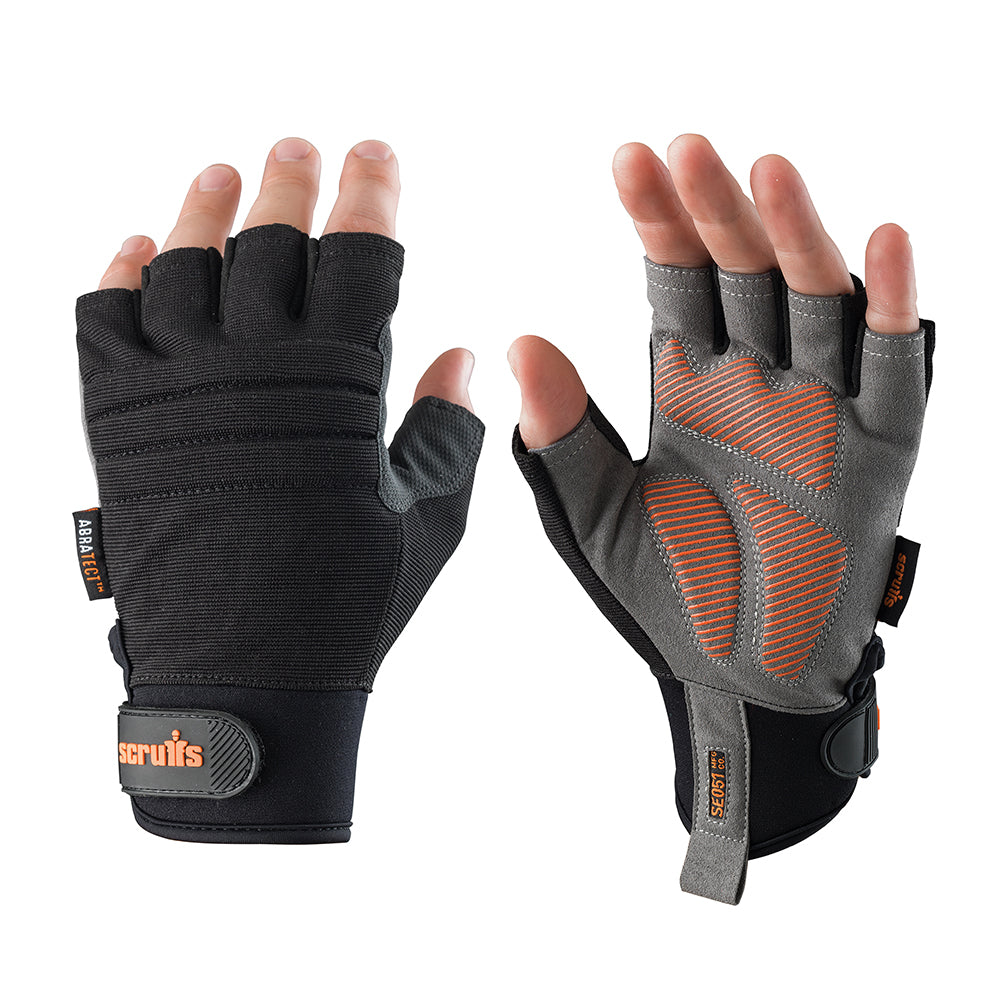 Scruffs T51004 Trade Fingerless Gloves Black Size L