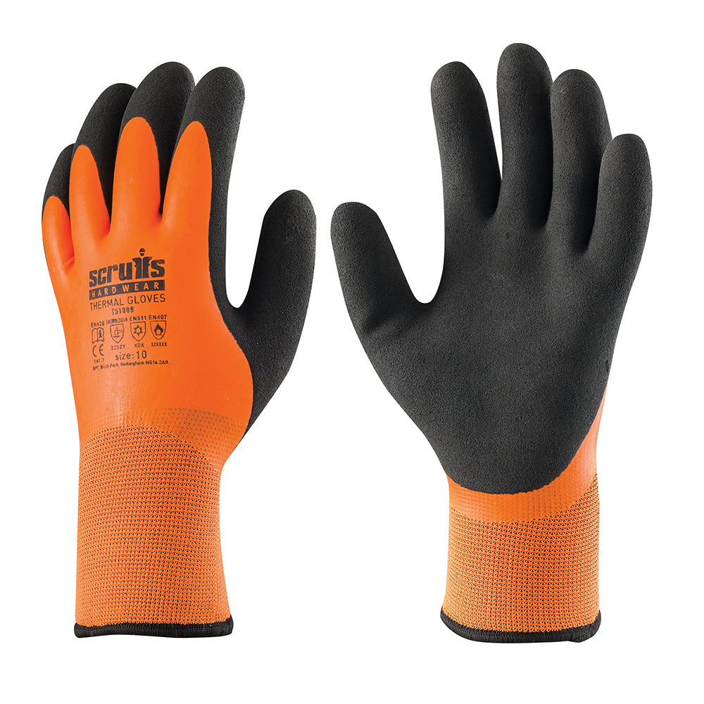 Scruffs T51008 Thermal Gloves Orange Size L