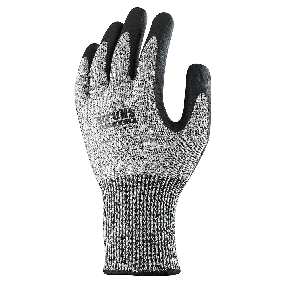 Scruffs T55338 Worker Cut-Resistant Gloves Grey Size M