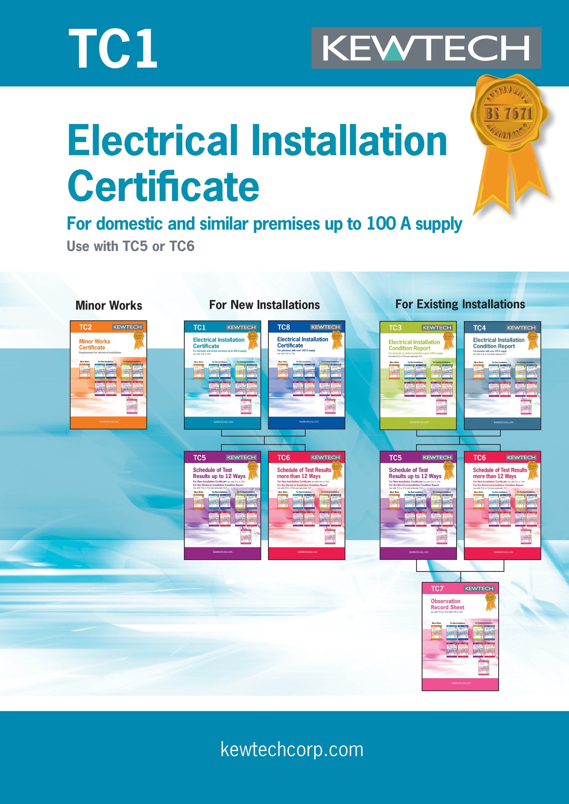 Kewtech TC1 Electrical Installation Certificate