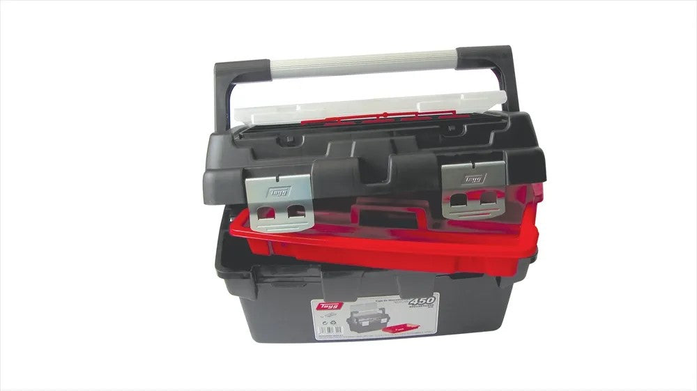 Term Tech TG-450 450mm x 285mm x 250mm Tayg Tool Box Large Tool Chest with Locking Handle and Closin