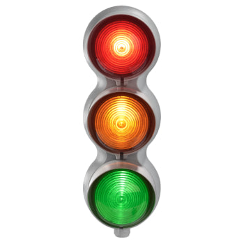 Switchtec TLINE-RAG-12/24 Sirena T-Line Multifunction Red, Amber and Green LED Industrial Traffic Li