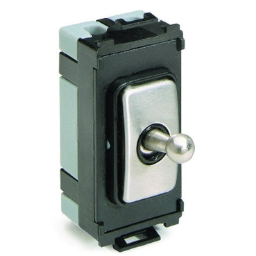 Schneider GUG10ITBMS Intermediate Toggle Switch Module Polished Chrome Black Insert