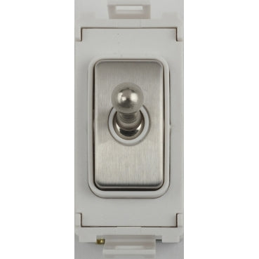 Schneider GUG10ITWSS Intermediate Toggle Switch Module Stainless Steel White Insert