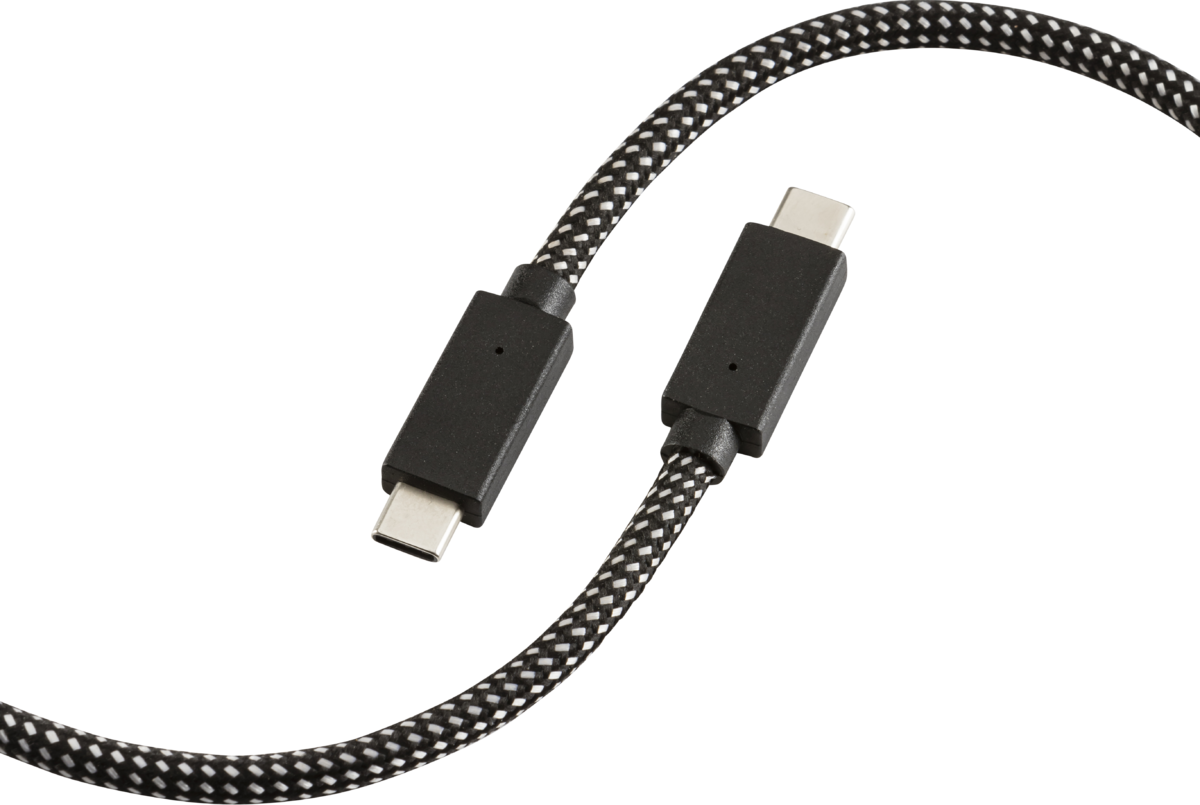 USBCCB-1.5M USB-C To USB-C Charging Lead 1.5 Metre Black Braided