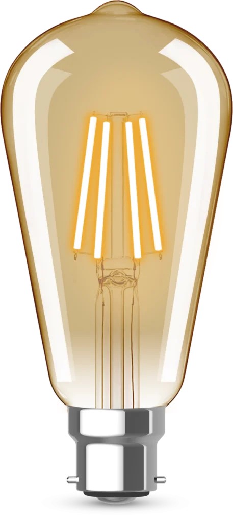 Kosnic VST4.2-BC25 Antique Filament 4.2W BC Gold LED ST64 2500K