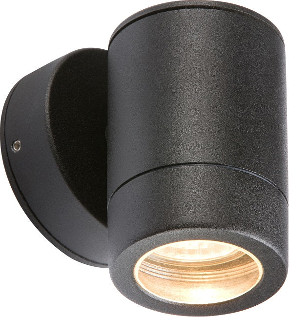 Knightsbridge WALL1LBK GU10 Wall Light Aluminium Black IP65