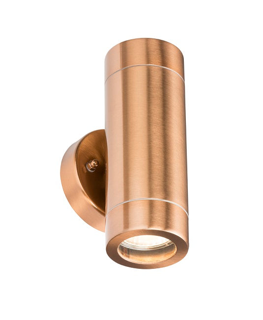 Knightsbridge WALL2LC 2 x GU10 Up / Down Wall Light Copper IP65