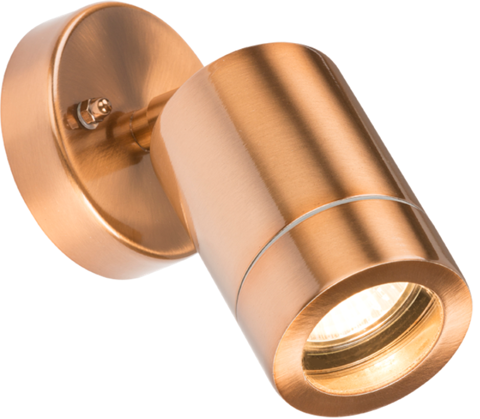 Knightsbridge WALL3LC GU10 Adjustable Wall Light Copper IP65