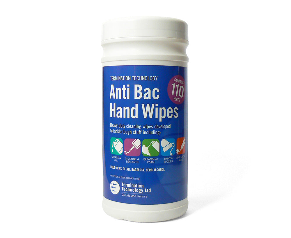 Term Tech WIPES Industrial Standard Anti Bacterial Hand Wipes Tub of 110