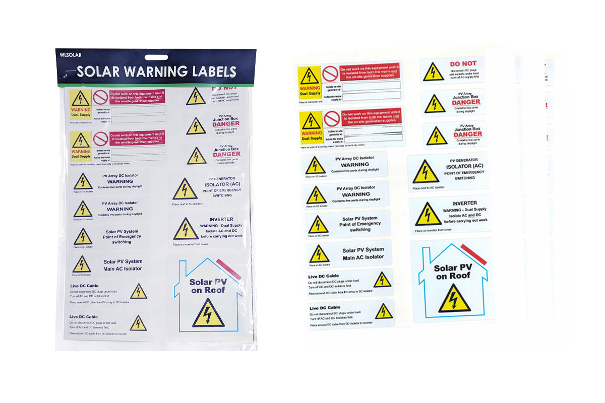 Deligo WLSOLAR Solar Labels Sheet of 5