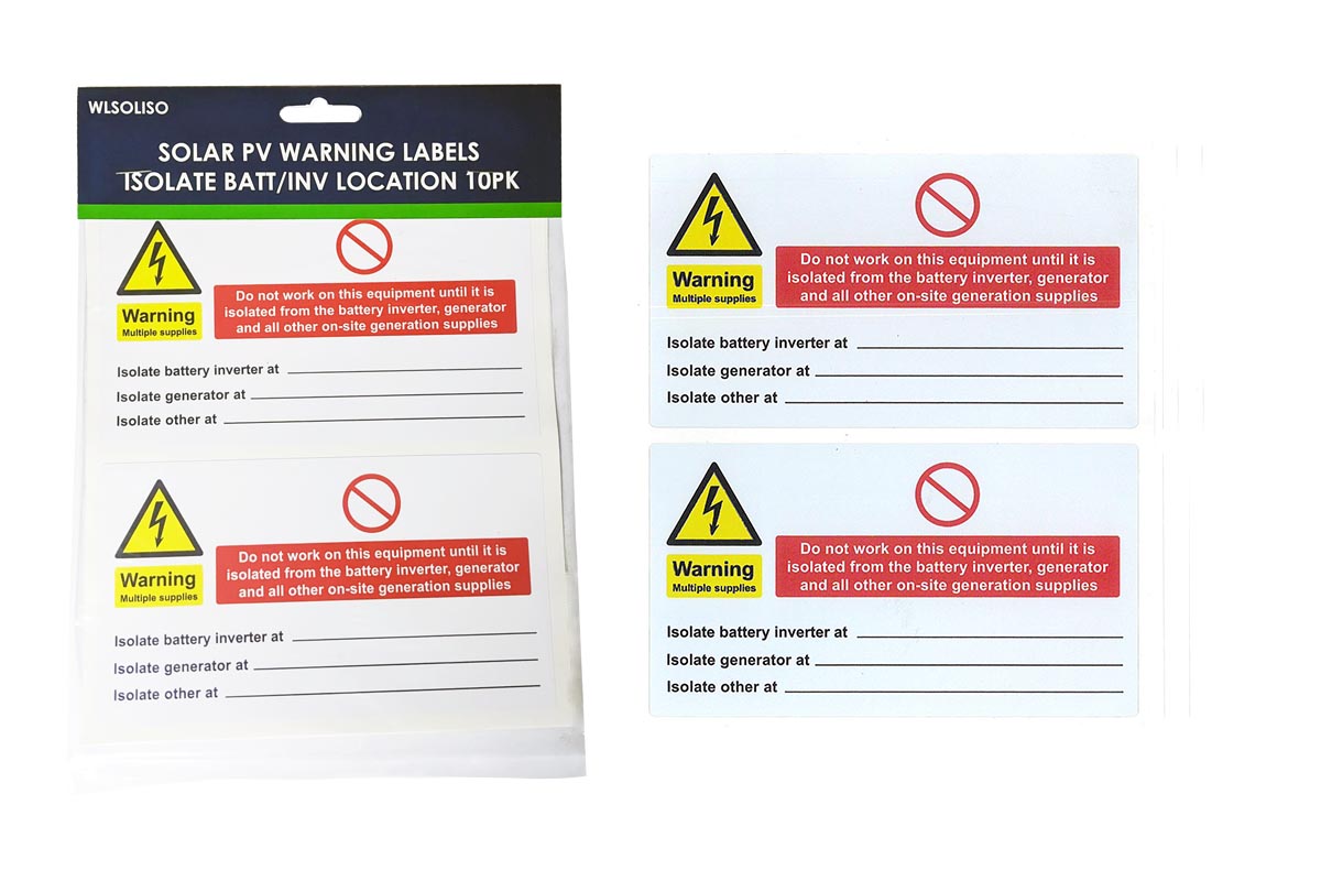 Deligo WLSOLISO Solar Labels Pk 10