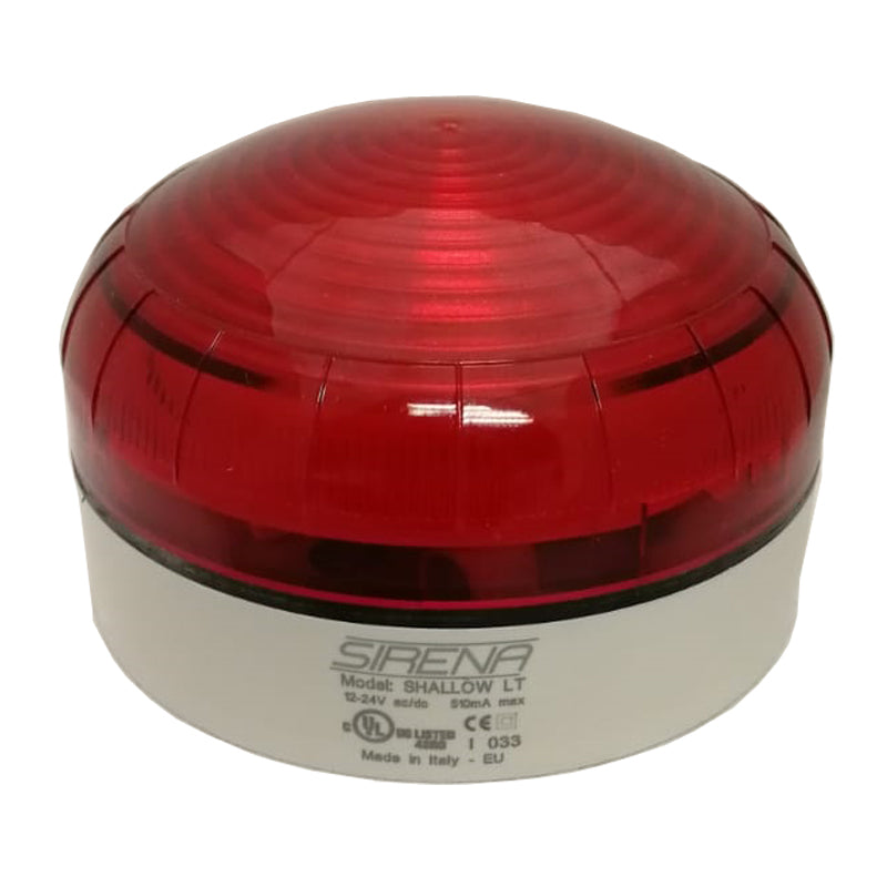 Switchtec XLF-S-DIR-3-LTSG Sirena XLF-S 12-24V Multifunction Red LED Beacon with Shallow Grey Base I