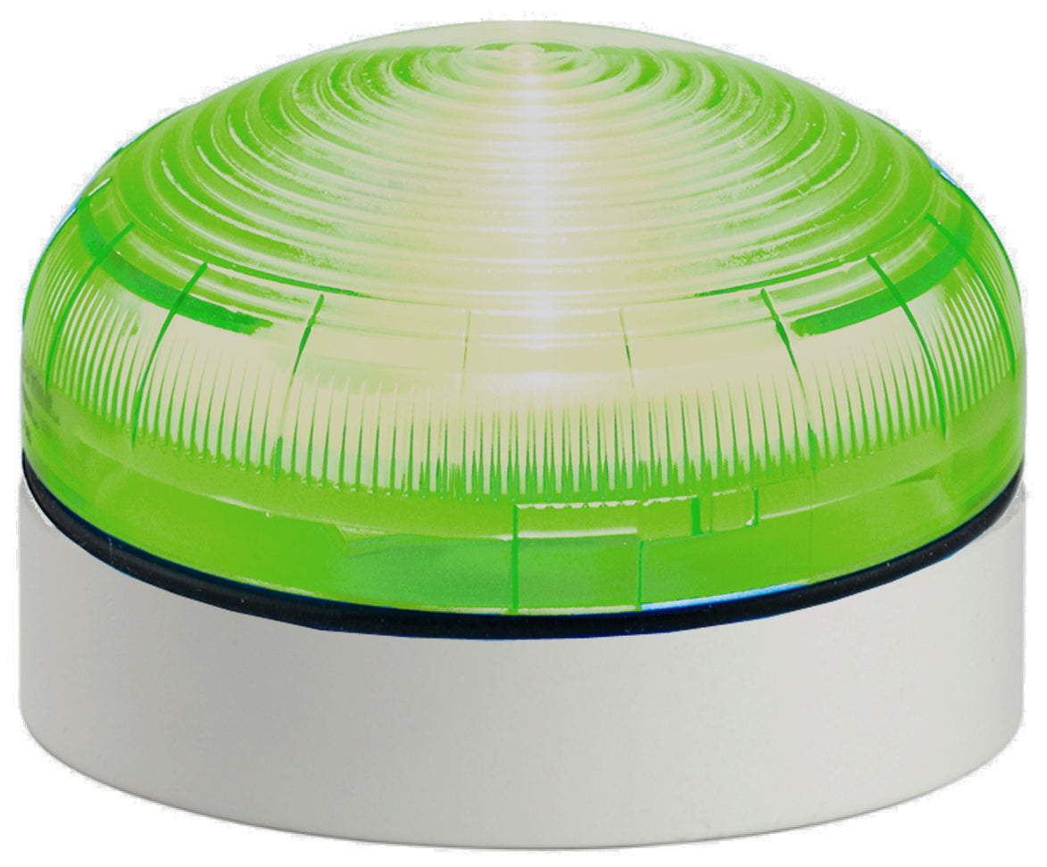 Switchtec XLF-S-DIR-4-LTSG Sirena XLF-S 12-24V Multifunction Green LED Beacon with Shallow Grey Base