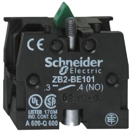 Schneider ZB2BE101 1 N/O Auxiliary Contact Block (High Power Switching)