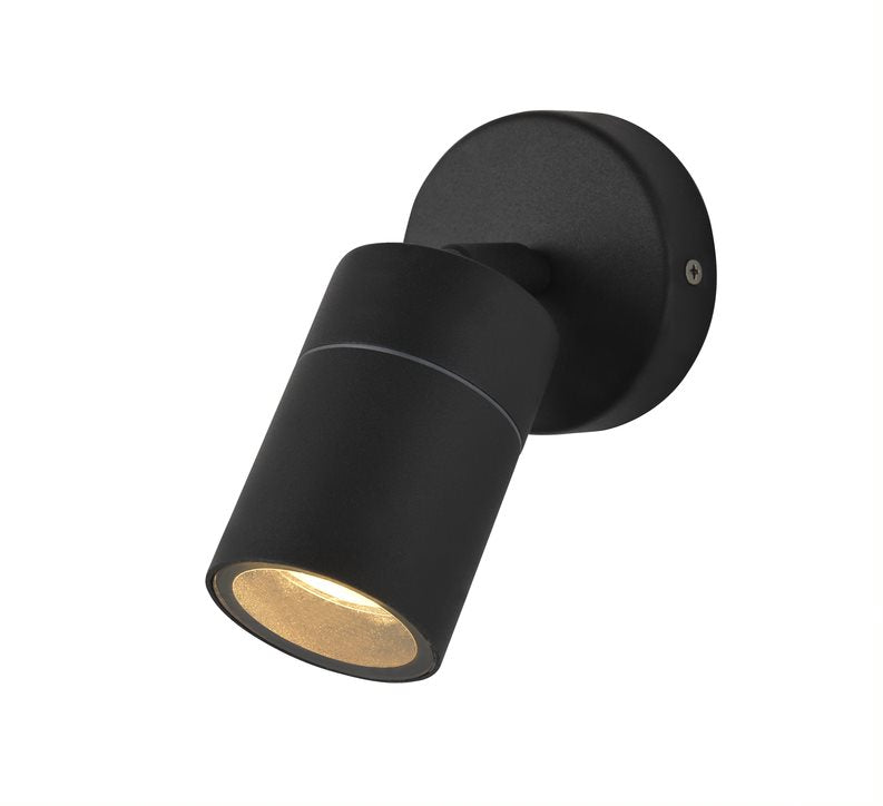 Forum ZN-26536-BLK-65 Leto GU10 Textured Black Adjustable Wall Light IP44